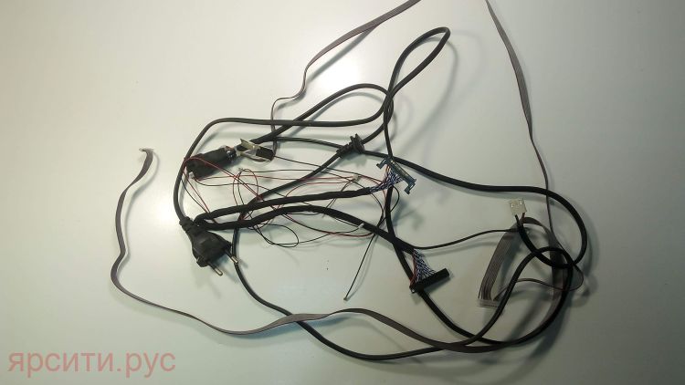 Шлейф Телевизор ЖК LVDS + Комплект шлейфов + Кабель питания с разъемом до основной платы для Dexp Lcd Телевизор F43D8000K Б/у арт. 11084
