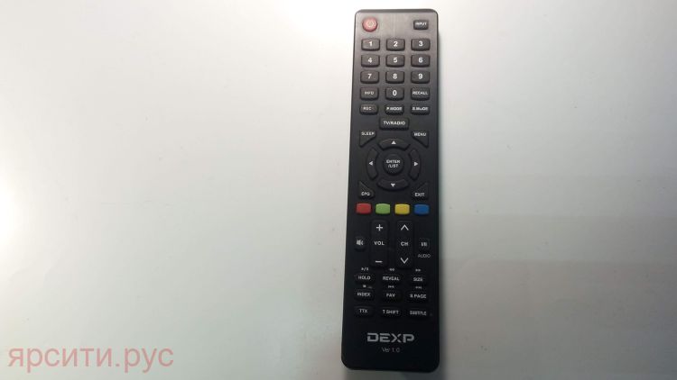 ПДУ (Пульт дистанционного управления) Original DEXP Ver 1.0 для Dexp Lcd Телевизор H32D7300K Б/у арт. 10682