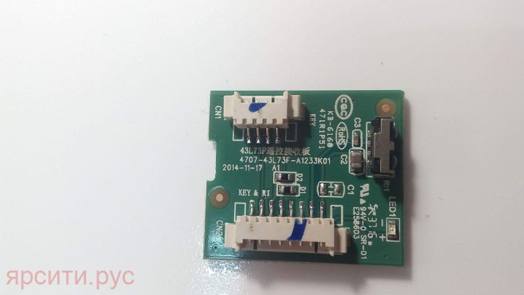 Плата управления Плата фотоприемника 4707-43L73F-A1233K01 43L73F для Toshiba Lcd Телевизор 43U7750Ev Б/у арт. 9600