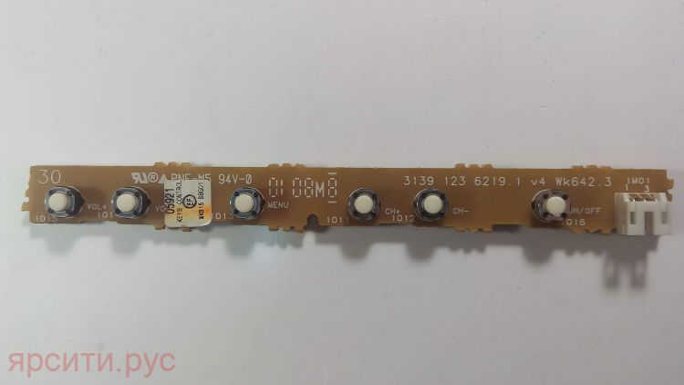 Плата управления Плата кнопок 3139 123 6219.1 v4 WK642.3 для Philips Lcd Телевизор 32Pfl3312S/60 Б/у арт. 9516