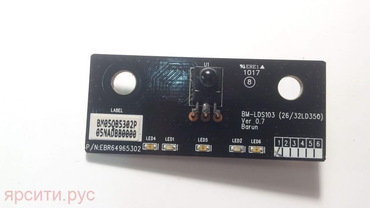 Плата управления Плата фотоприемника EBR64965302 BM-LDS103 (26/32LD350) Ver 0.7 Barun для Lg Lcd Телевизор 32Ld340 32Ld340-Za Б/у арт. 9543