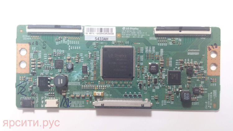 Плата разъемов T-con Board Модуль управления LCD панелью V17_43UHD_TM120_V1.0 6870C-0738A панели LCD K550WDC2 для Toshiba Lcd Телевизор 55U5855Ec Б/у арт. 9753