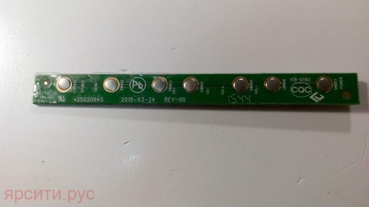 Плата управления Плата кнопок 35020945 REV-00 для Dexp Lcd Телевизор F40B8300K Б/у арт. 8868