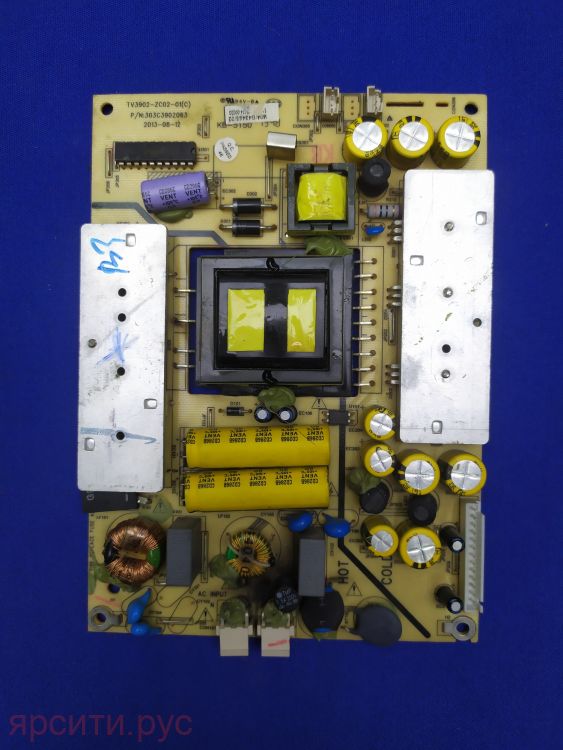 303C3902063 TV3902-ZC02-01(C) для Mtv-4129Lt2 V1N01 Lcd Телевизор Mystery Плата питания (Power Board) Б/у арт. 14869